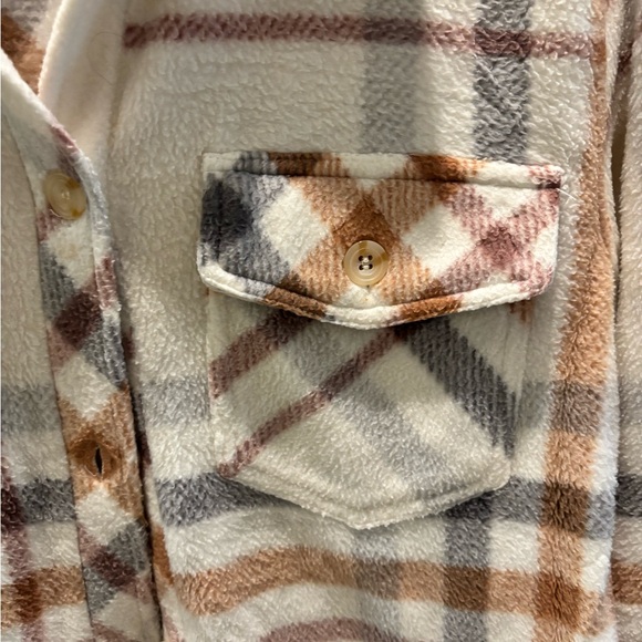 Altar'd State Multicolor Plaid Button-Down Shacket - Picture 7 of 8